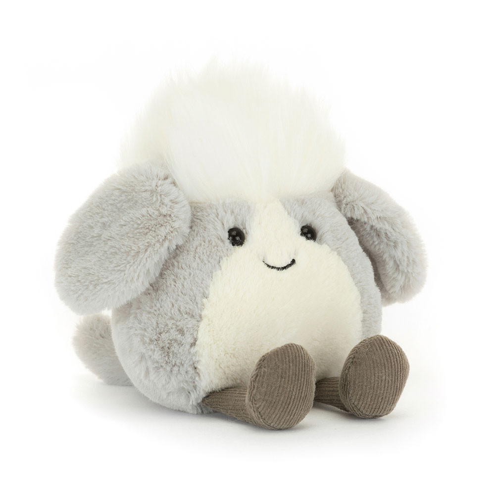 Grey / Cream Jellycat Amuseabean Sheepdog | US-PWXZ25769