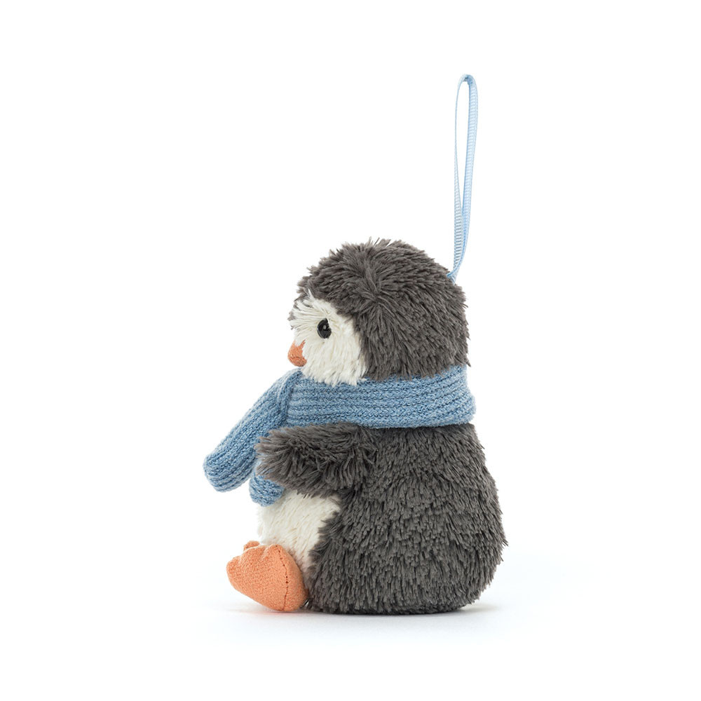 Grey / White Jellycat Peanut Penguin Decoration | US-YSVJ70284