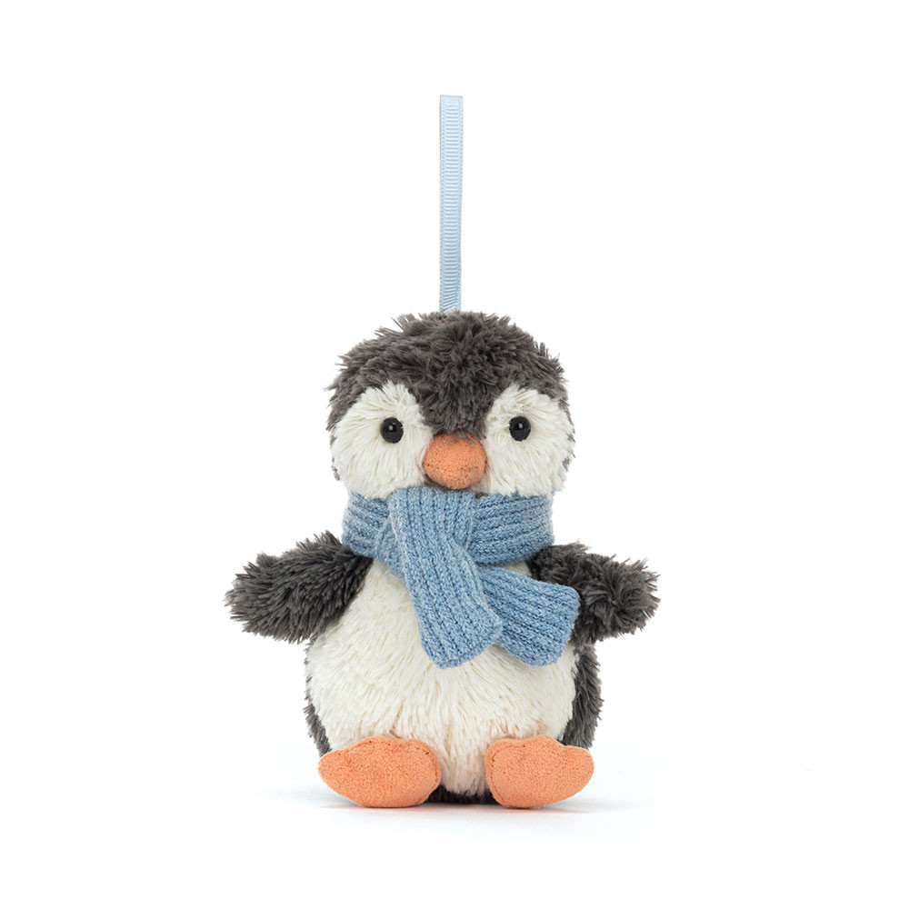 Grey / White Jellycat Peanut Penguin Decoration | US-YSVJ70284