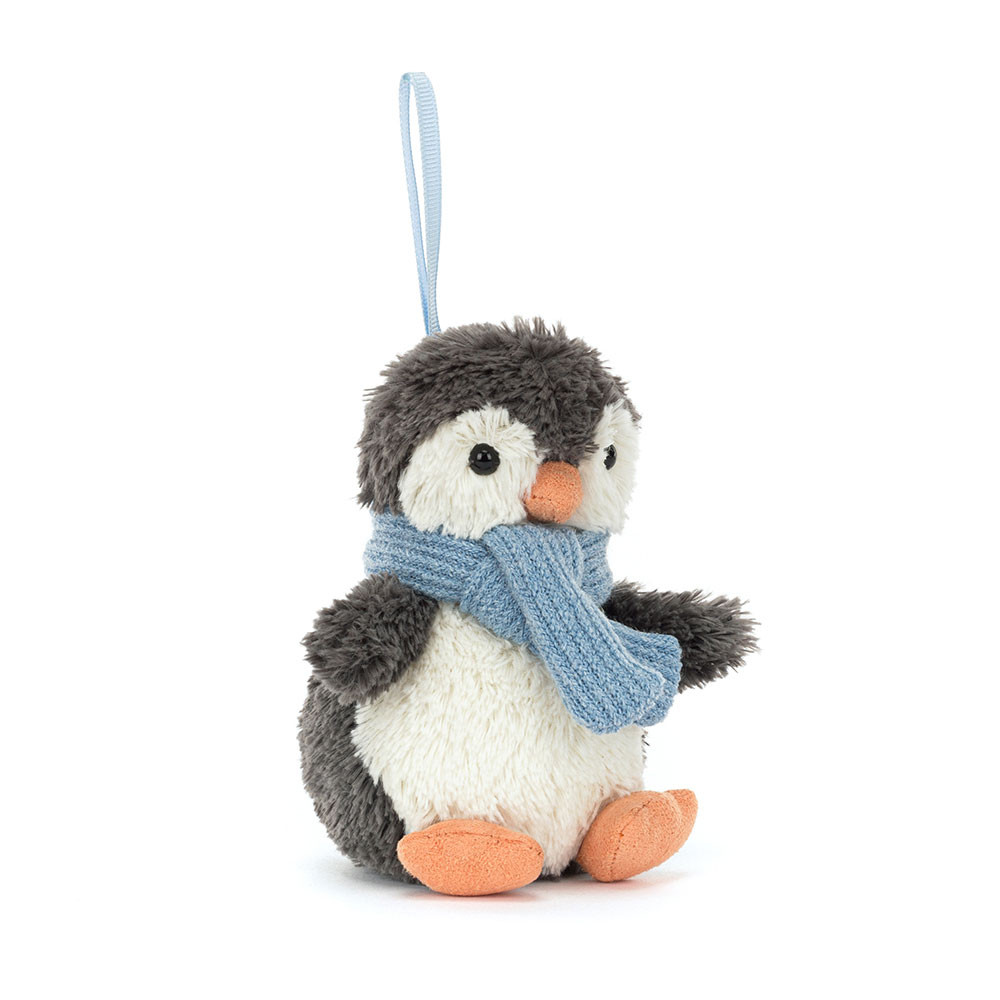 Grey / White Jellycat Peanut Penguin Decoration | US-YSVJ70284