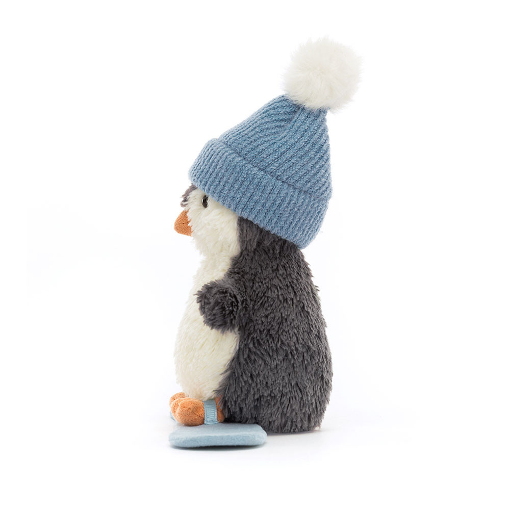 Grey / White Jellycat Peanut Penguin Snowboarding | US-YTME26547