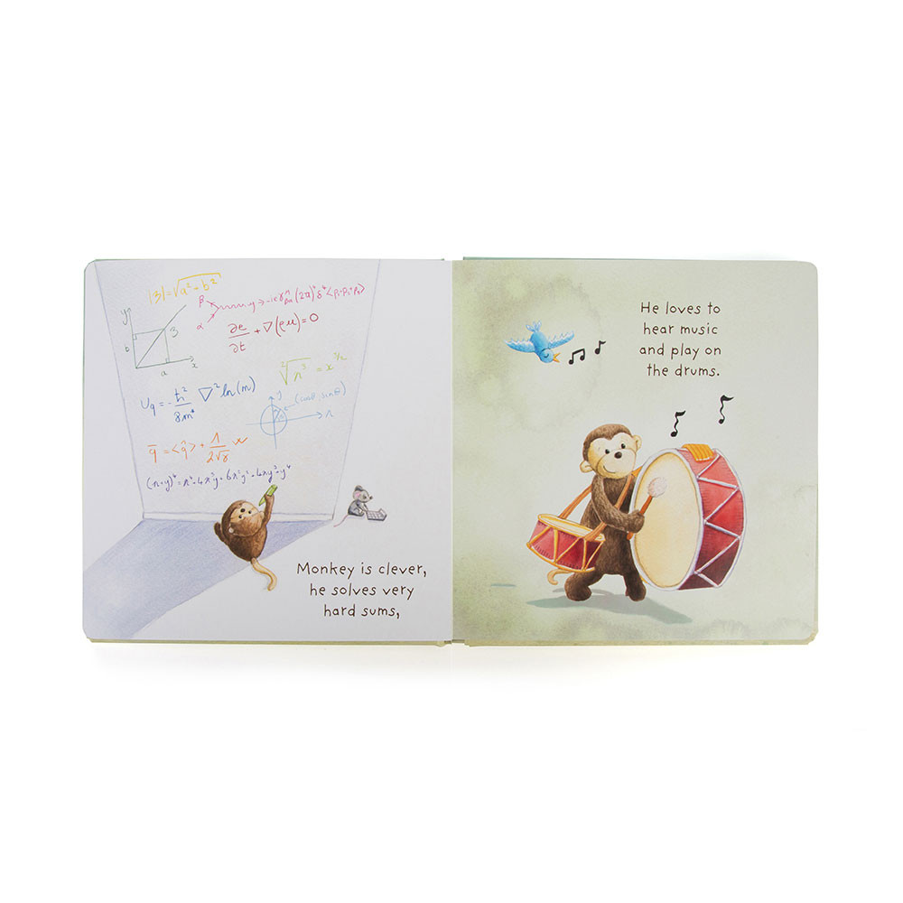 Jellycat I Know A Monkey Book | US-IPEM73854