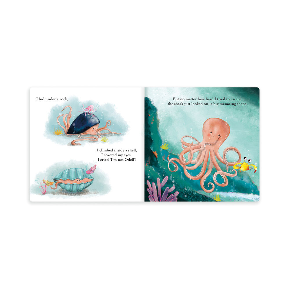 Jellycat Odell, The Fearless Octopus Book | US-RXFD53802