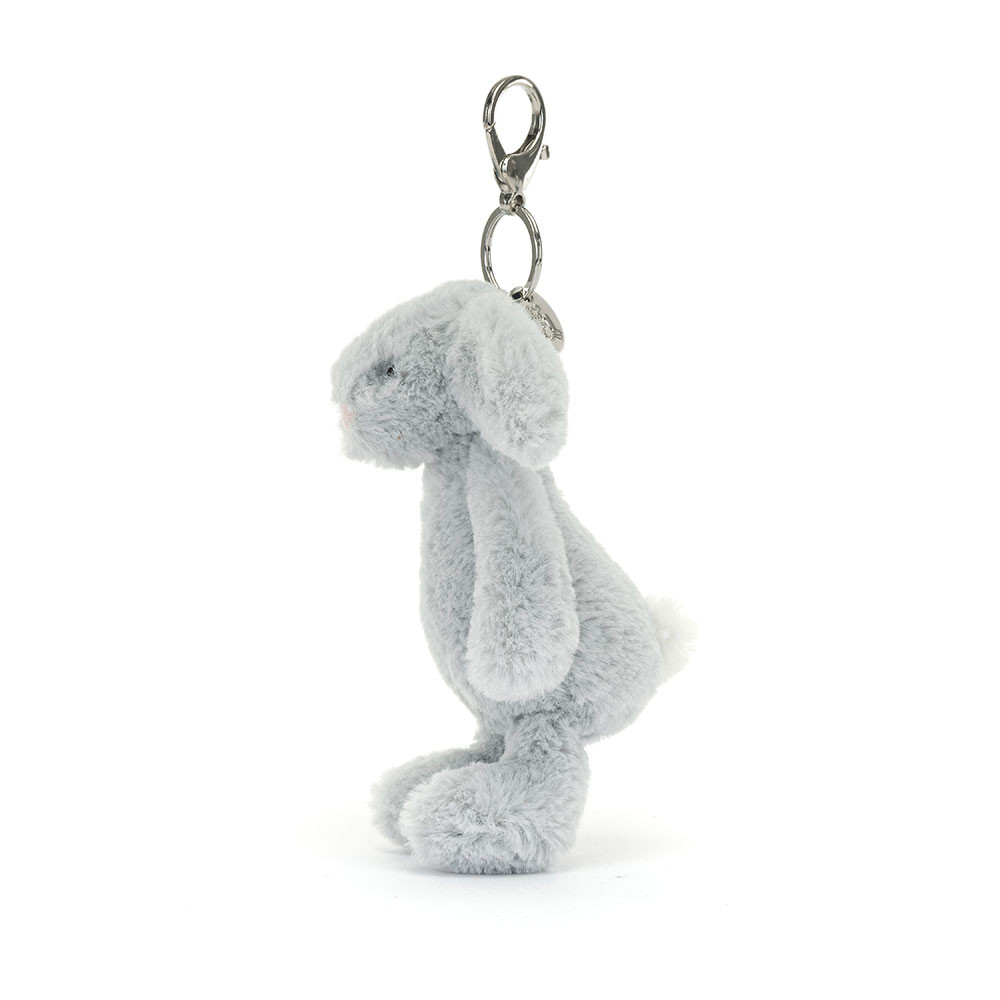 Light Grey Jellycat Bashful Bunny Bag Charm | US-DZWQ19230