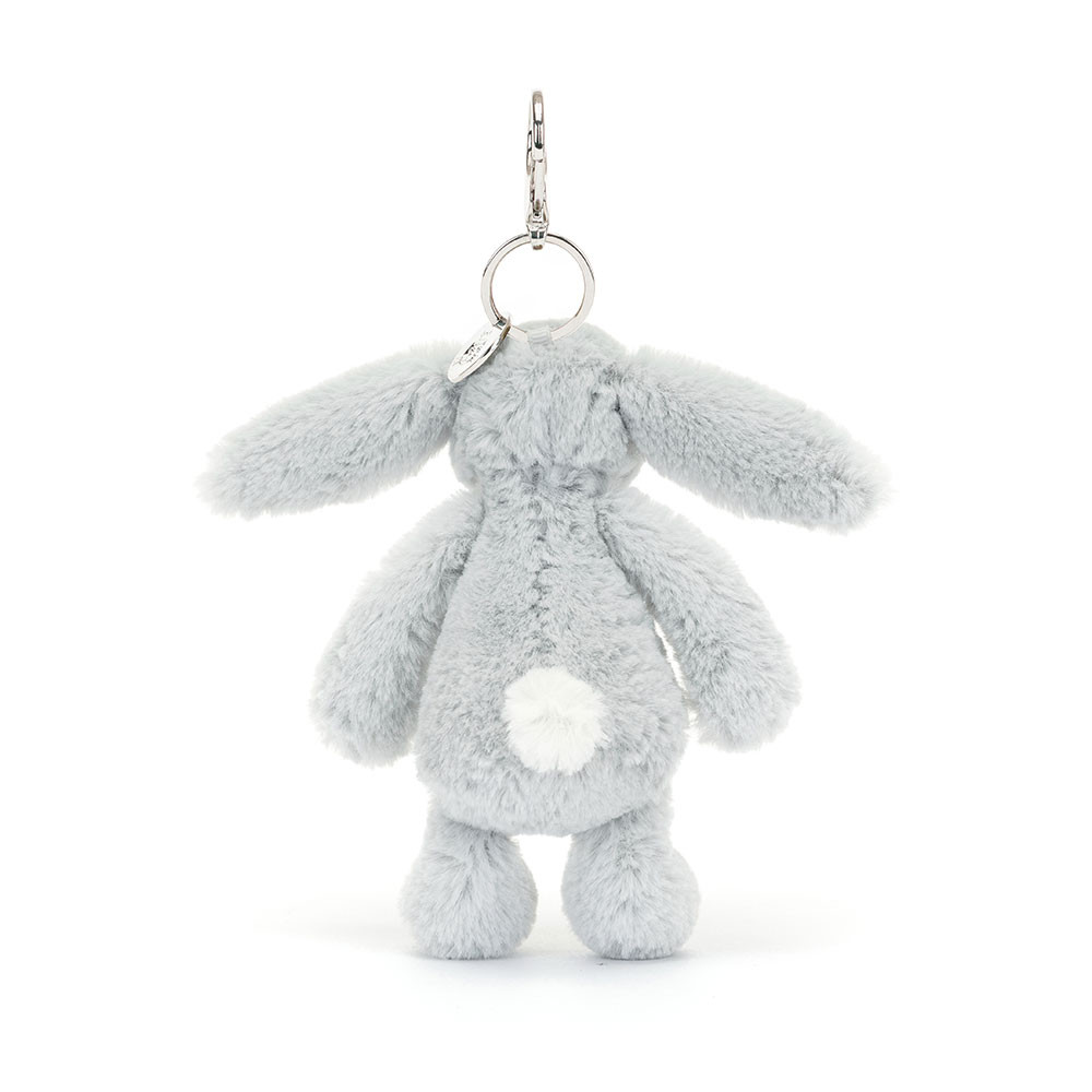 Light Grey Jellycat Bashful Bunny Bag Charm | US-DZWQ19230