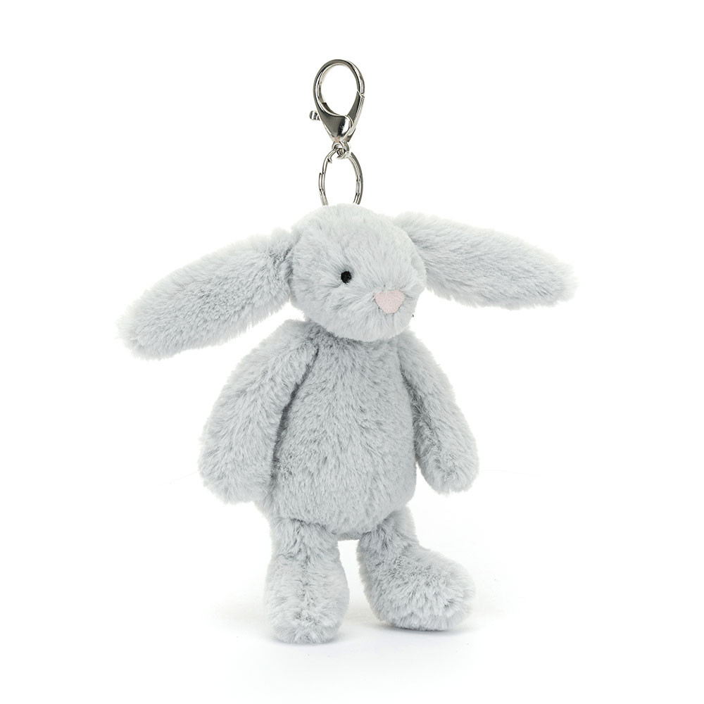 Light Grey Jellycat Bashful Bunny Bag Charm | US-DZWQ19230