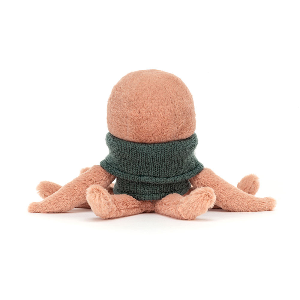 Light Orange / Green Jellycat Cozy Crew Octopus | US-GDNQ16390