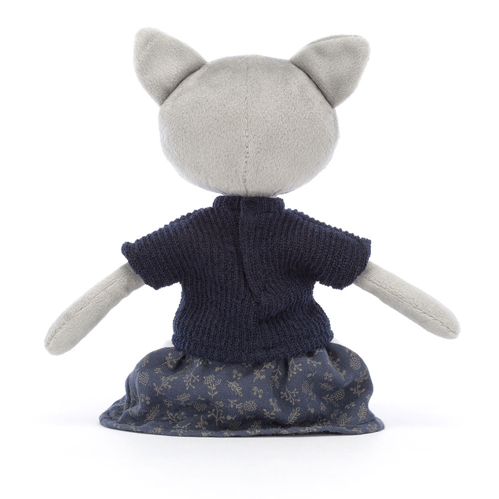 Navy / Grey Jellycat Coquette Cutie Cat | US-OVWB18205