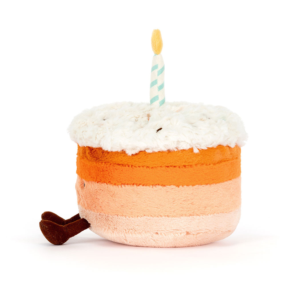 Orange / Beige Jellycat Amuseables Jellina Birthday Cake | US-KJFE71425