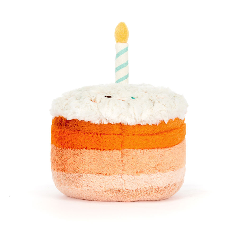 Orange / Beige Jellycat Amuseables Jellina Birthday Cake | US-KJFE71425