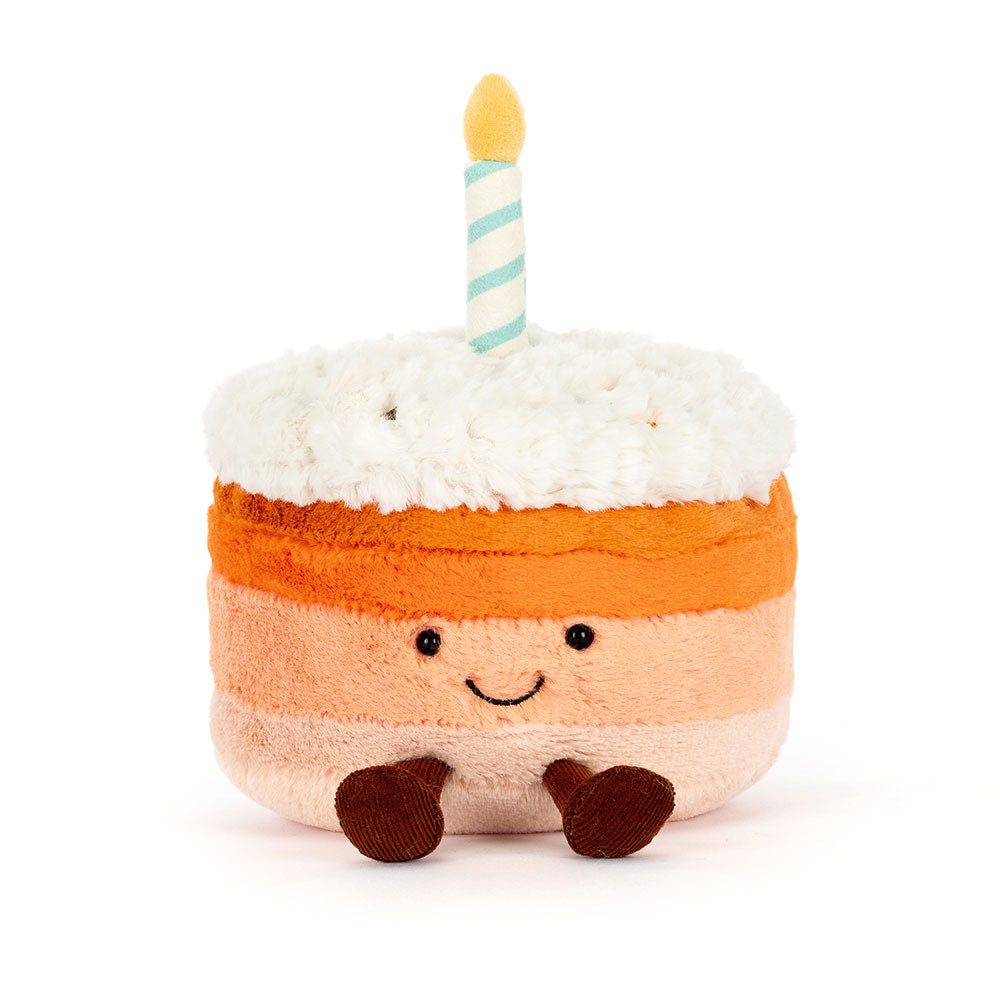 Orange / Beige Jellycat Amuseables Jellina Birthday Cake | US-KJFE71425