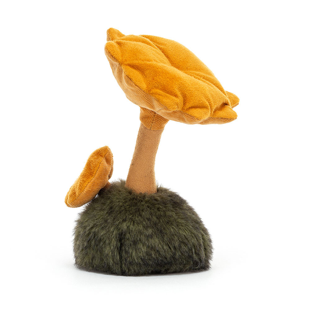 Orange / Dark Green Jellycat Wild Nature Chanterelle Mushroom | US-RMHF53697