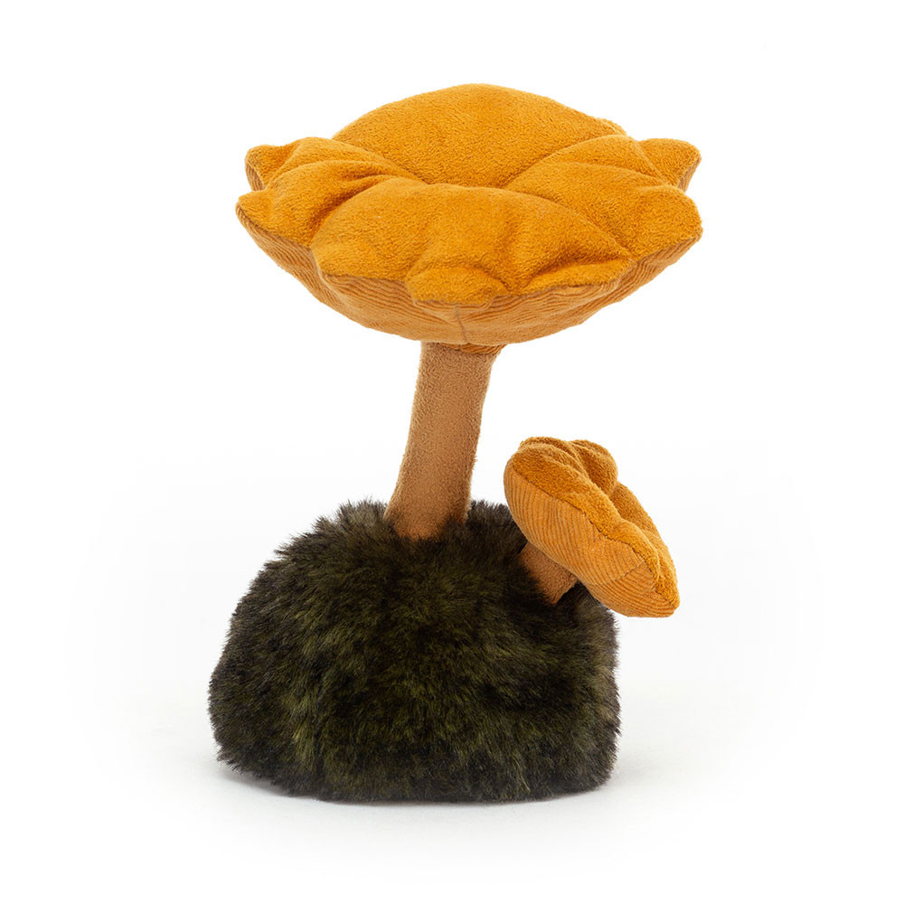 Orange / Dark Green Jellycat Wild Nature Chanterelle Mushroom | US-RMHF53697