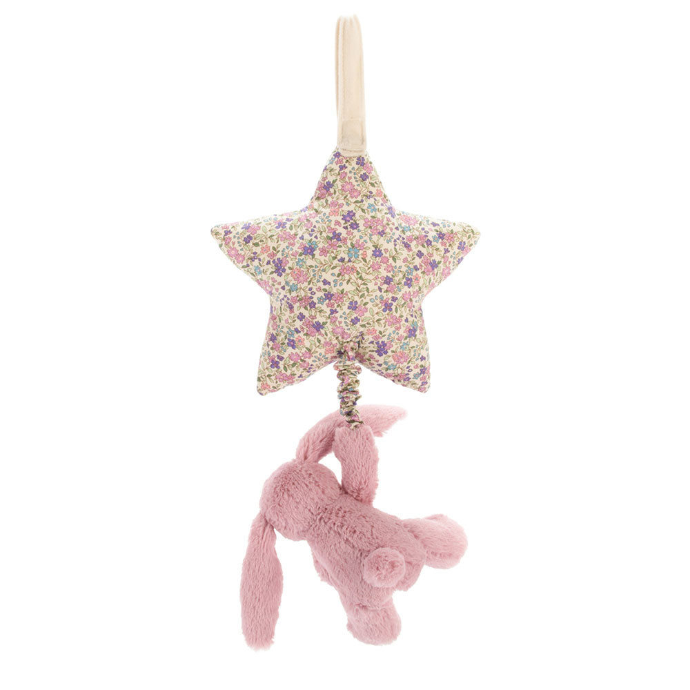 Pink Jellycat Blossom Tulip Bunny Star Musical Pull | US-PAEL45971