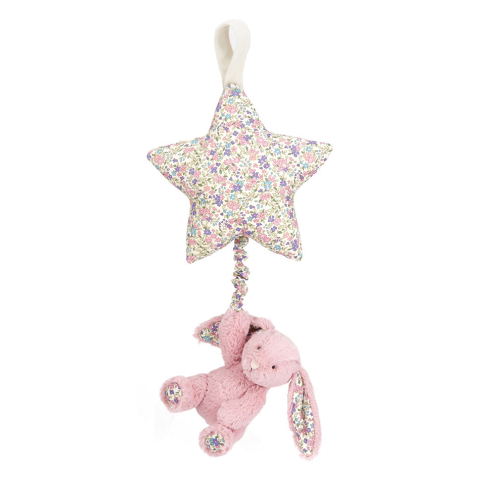 Pink Jellycat Blossom Tulip Bunny Star Musical Pull | US-PAEL45971