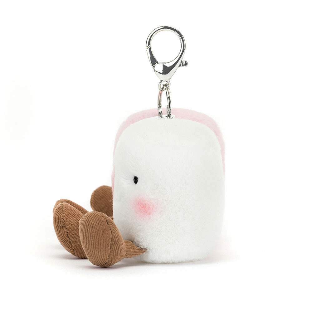 Pink / White Jellycat Amuseables Pair of Marshmallows Bag Charm | US-GABQ34650