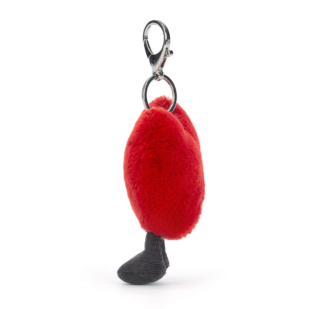 Red Jellycat Amuseables Heart Bag Charm | US-BPUG16034