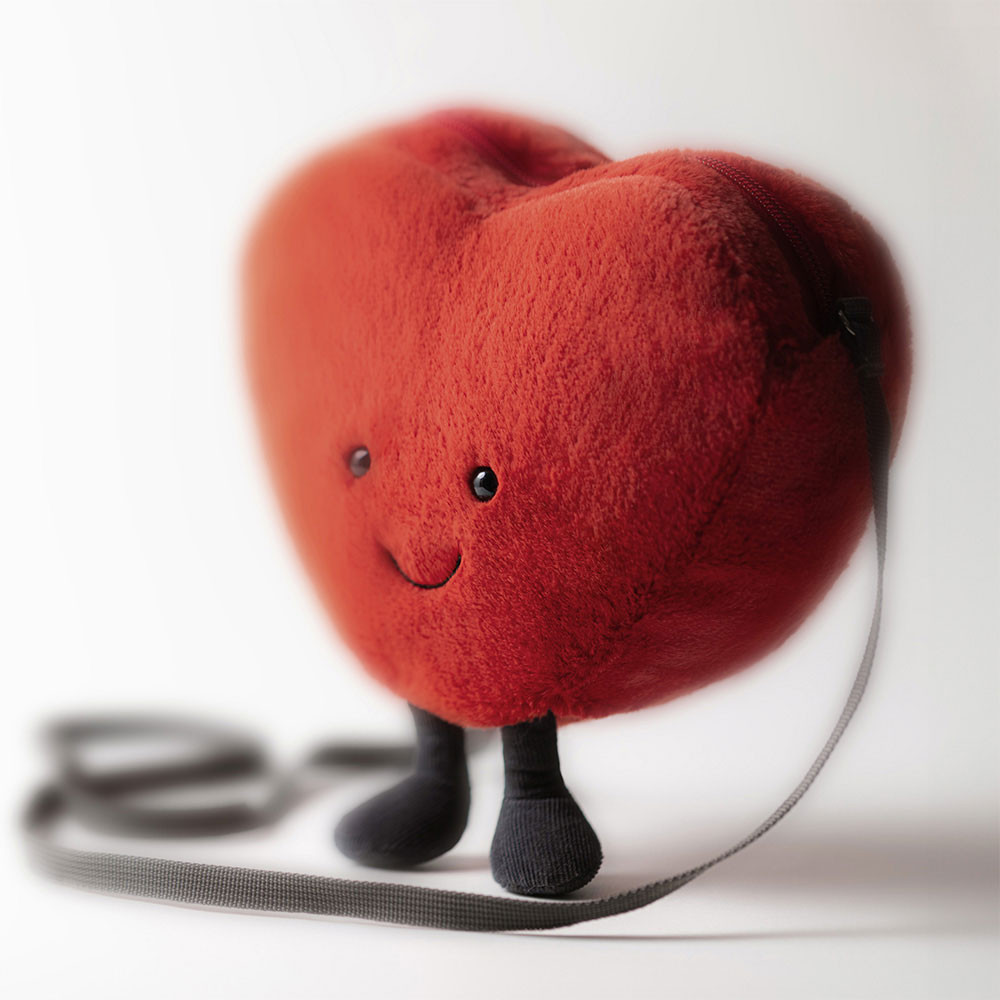 Red Jellycat Amuseables Heart Bag | US-FHBZ02831