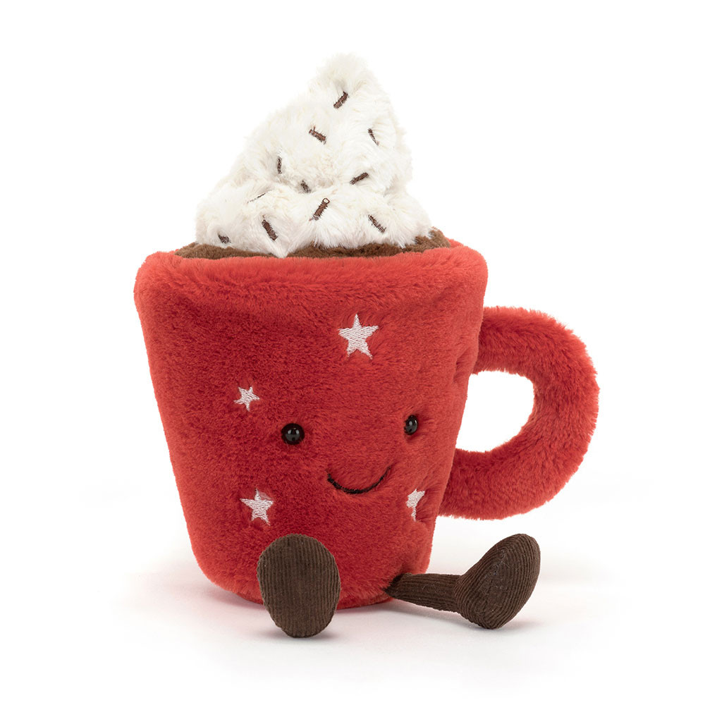 Red Orange / Cream Jellycat Amuseables Hot Chocolate | US-ZFWP60583