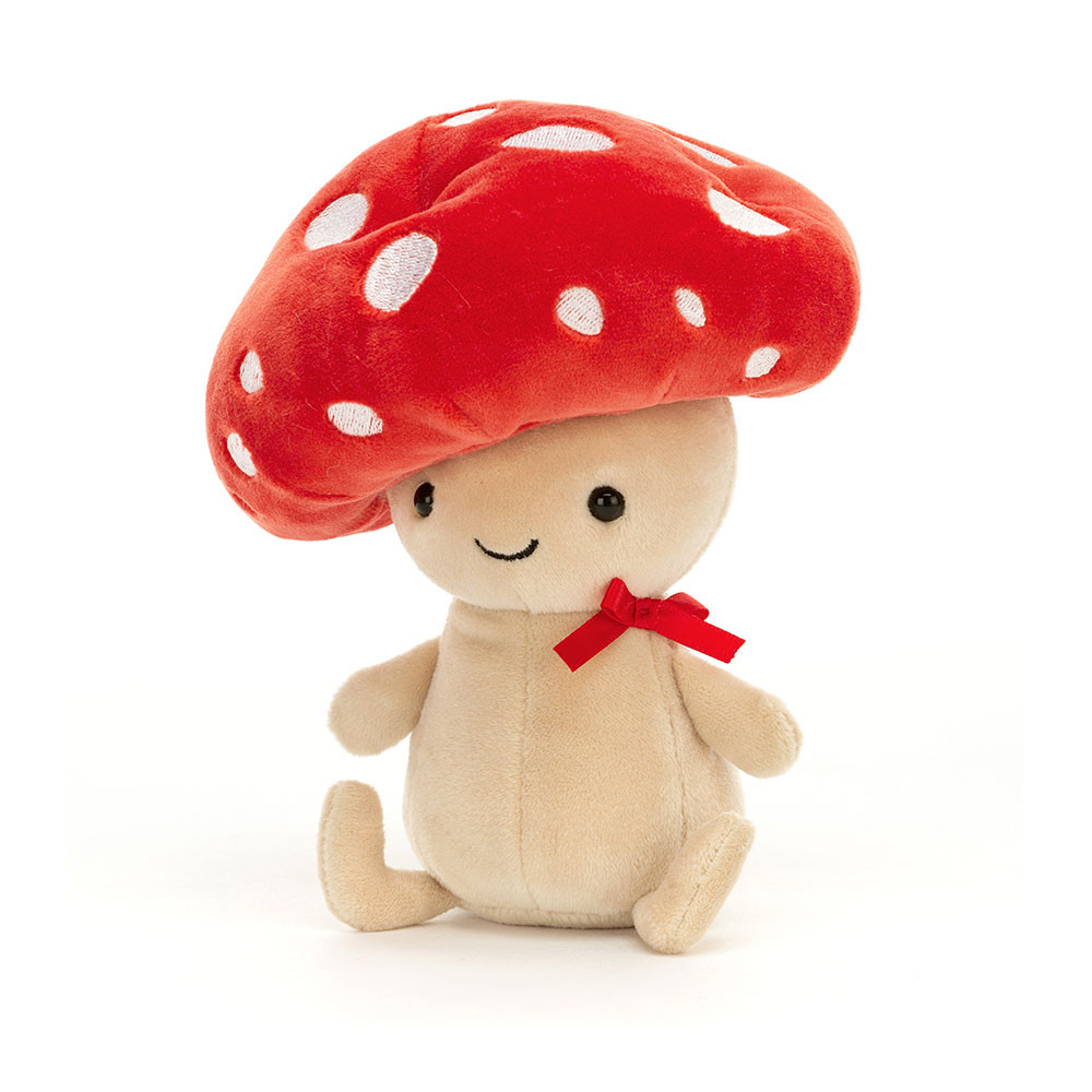 Red / Beige Jellycat Fun-Guy Robbie | US-ZVYR05382