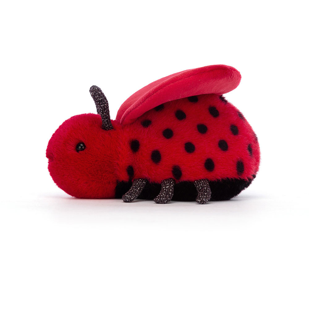 Red / Black Jellycat Loulou Love Bug | US-KVNU03672