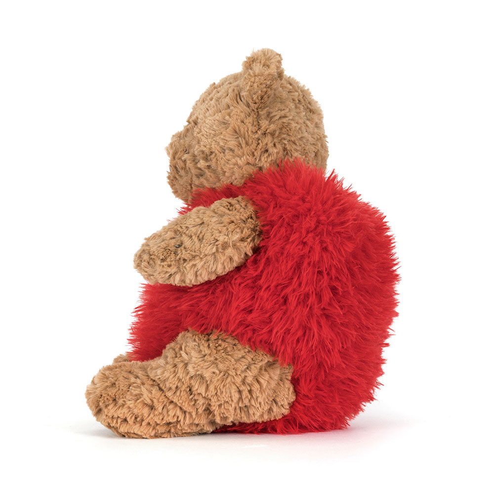 Red / Brown Jellycat Bartholomew Bear Heartthrob | US-TEJZ31952