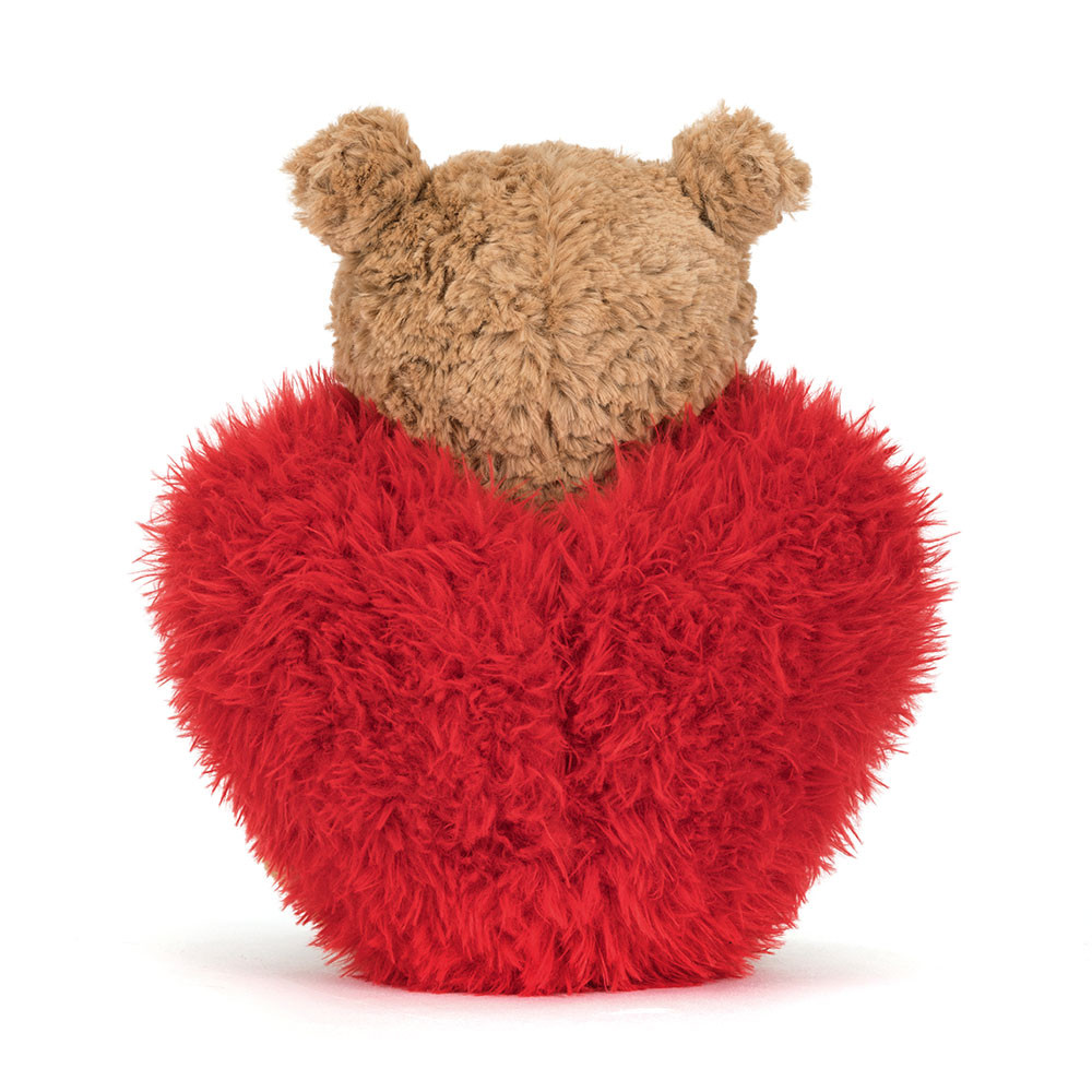 Red / Brown Jellycat Bartholomew Bear Heartthrob | US-TEJZ31952