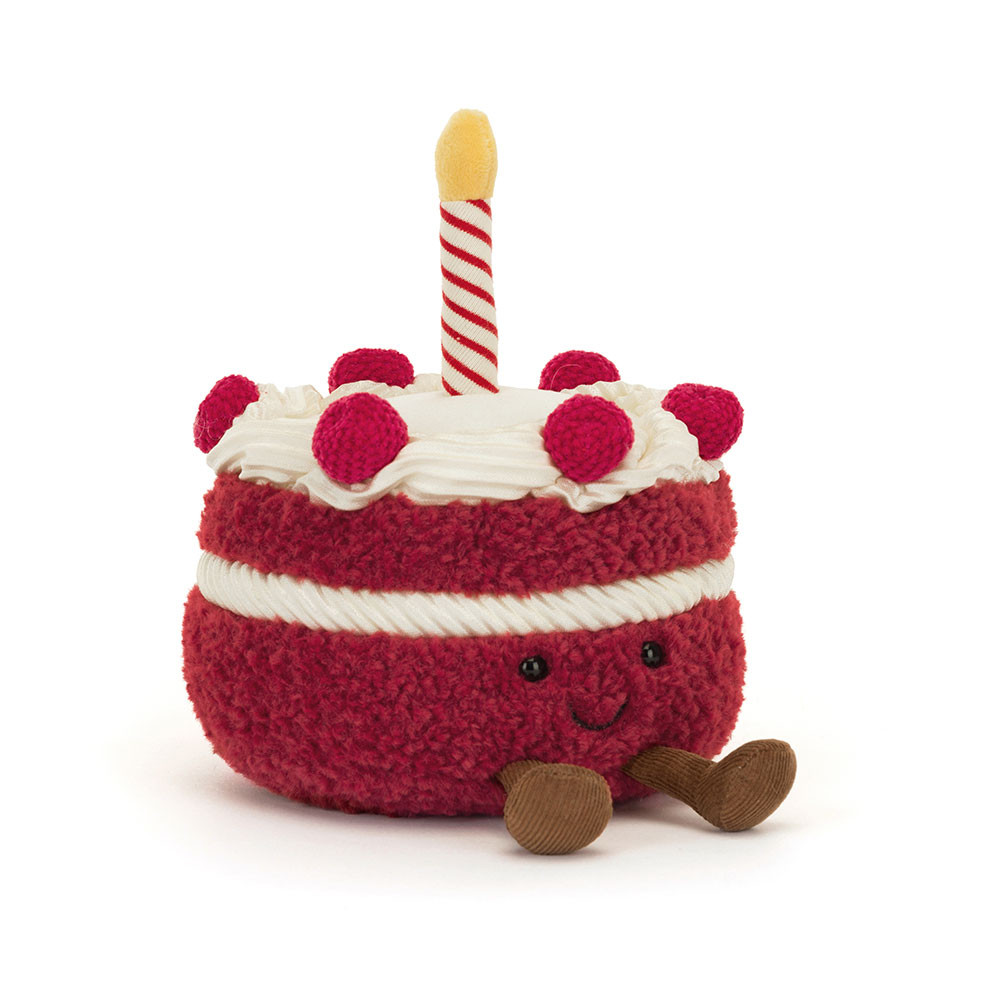 Red / Cream Jellycat Amuseables Cheri Cake | US-JOWK65317