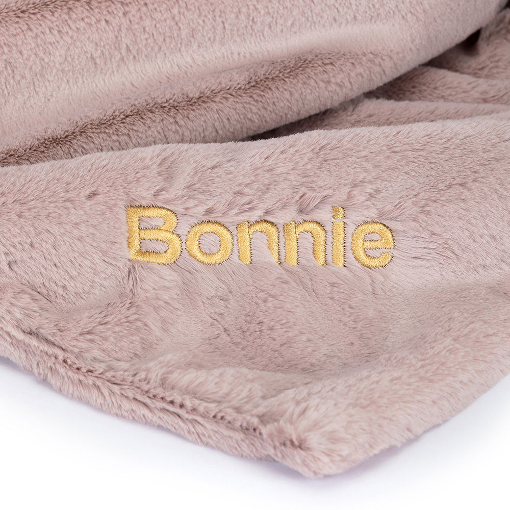 Rose Jellycat Personalised Bashful Luxe Bunny Blankie | US-RXFB98174