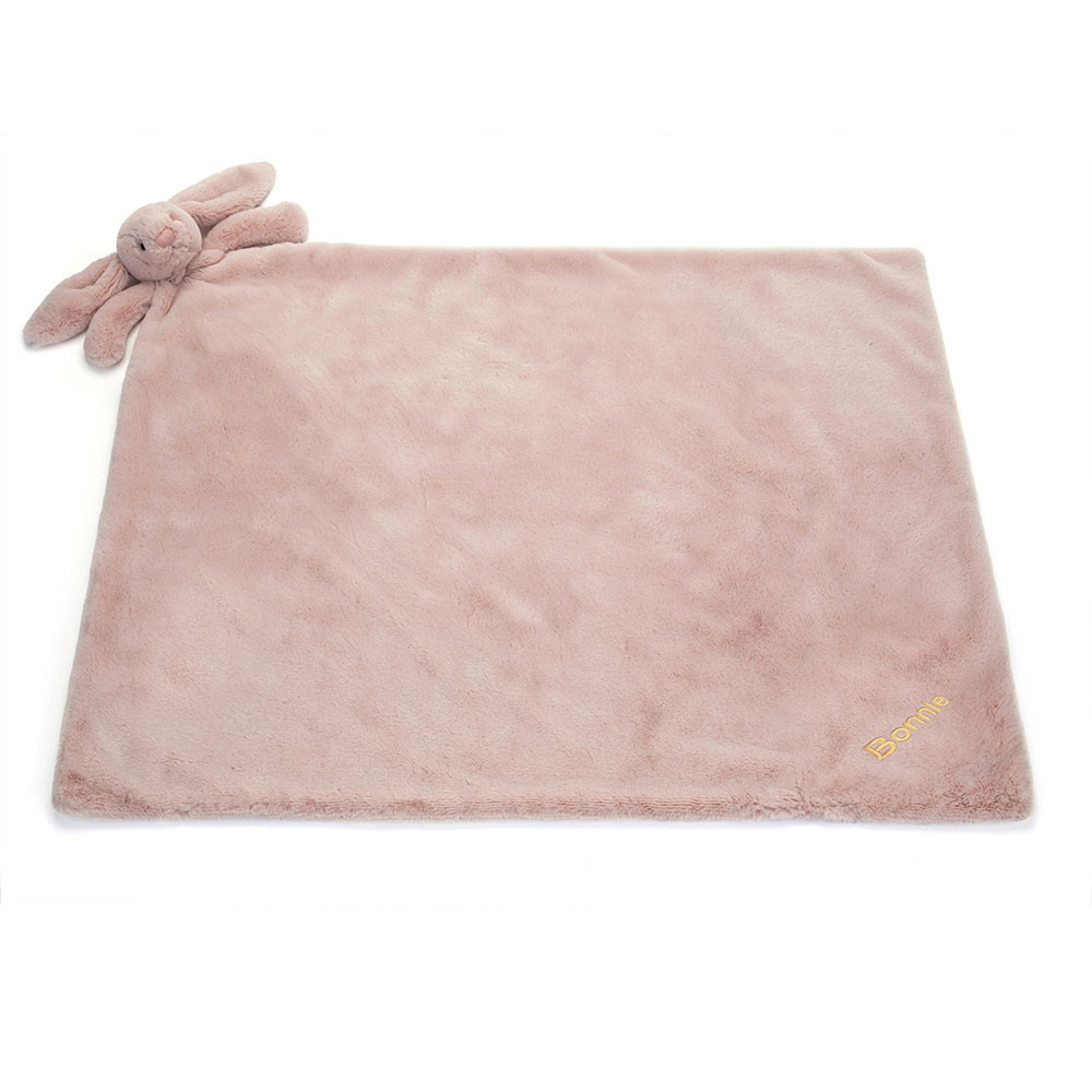 Rose Jellycat Personalised Bashful Luxe Bunny Blankie | US-RXFB98174