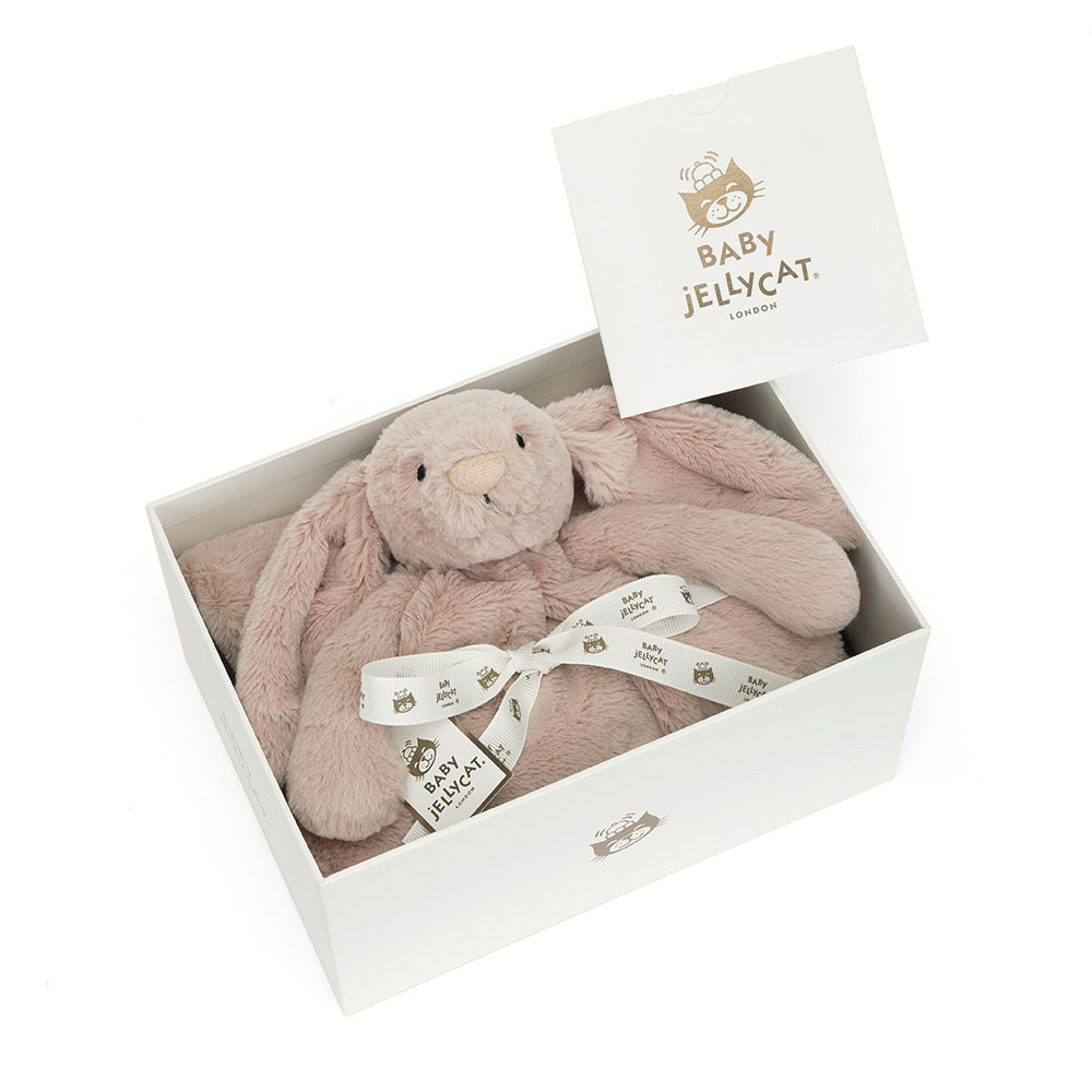 Rose Jellycat Personalised Bashful Luxe Bunny Blankie | US-RXFB98174