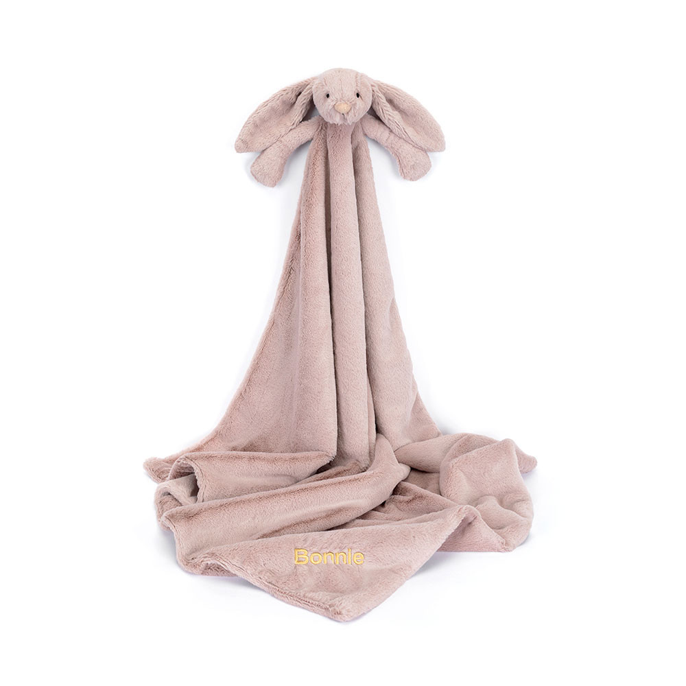 Rose Jellycat Personalised Bashful Luxe Bunny Blankie | US-RXFB98174