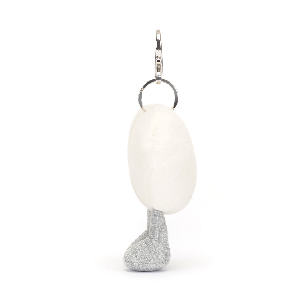 White Jellycat Amuseables Heart Bag Charm | US-ACYK09325