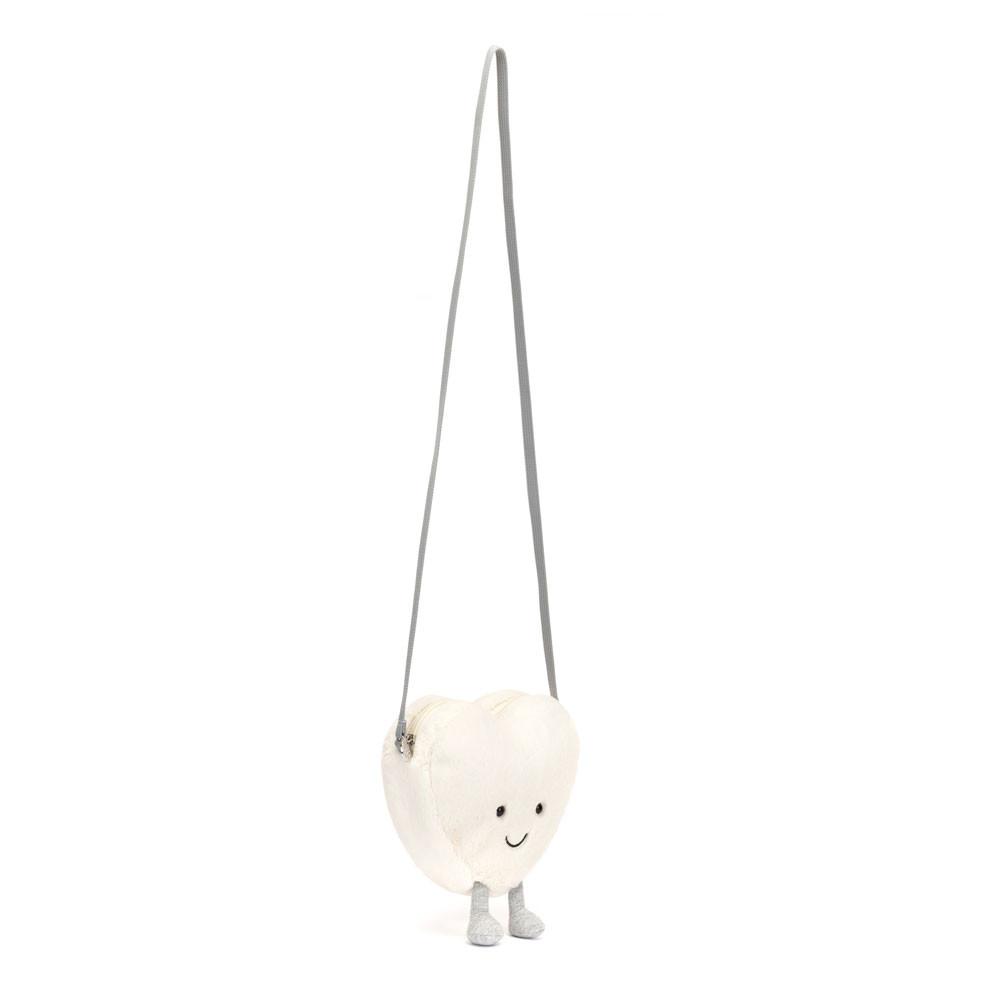 White Jellycat Amuseables Heart Bag | US-CJIW25719