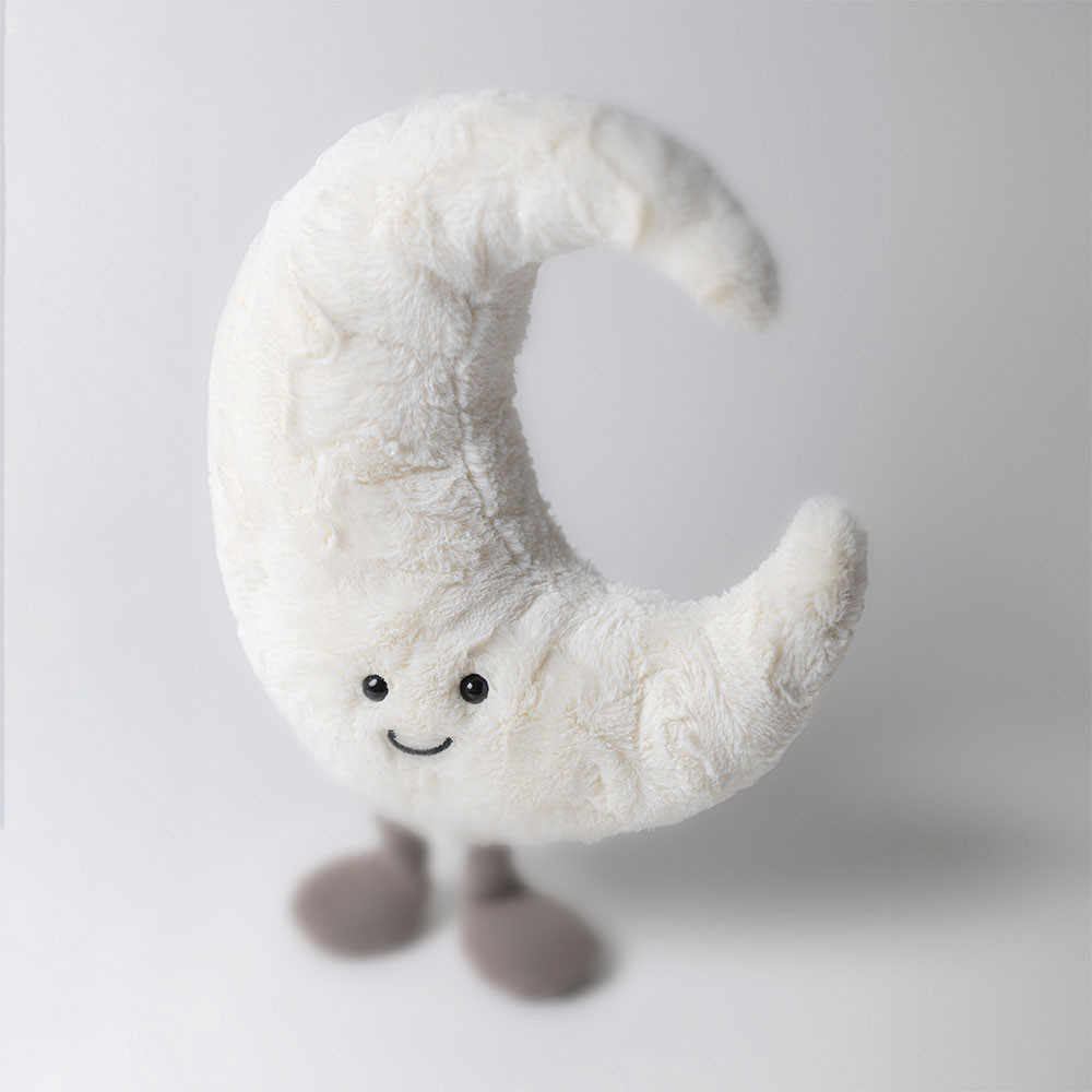 White Jellycat Amuseables Moon | US-QYFK60213