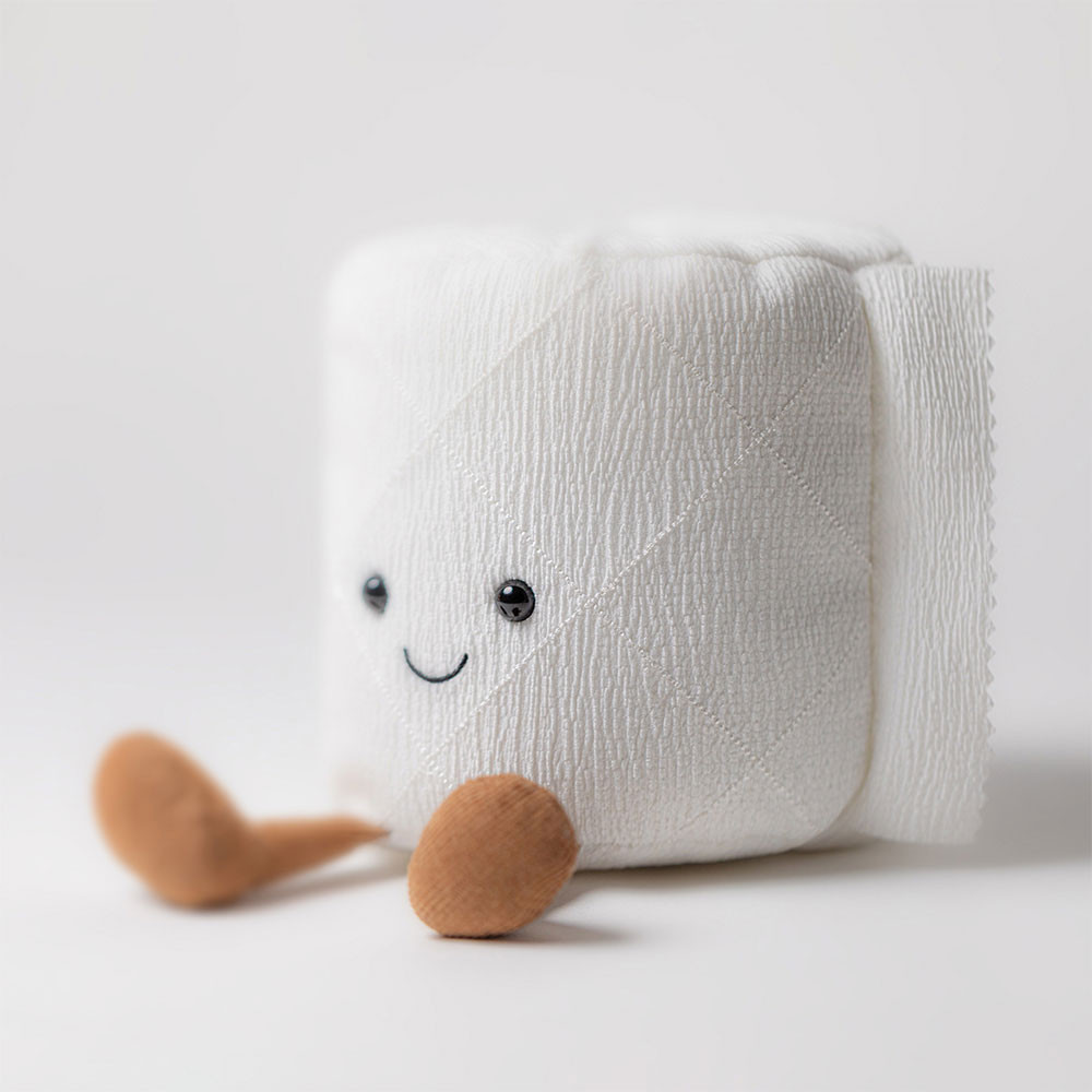 White Jellycat Amuseables Toilet Roll | US-GKWH84201