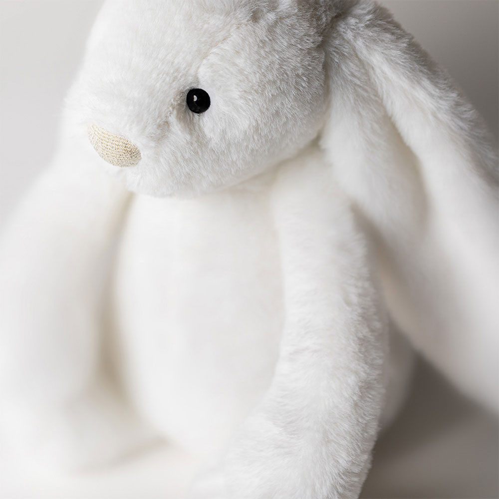 White Jellycat Bashful Luxe Bunny Luna | US-ABWZ49263