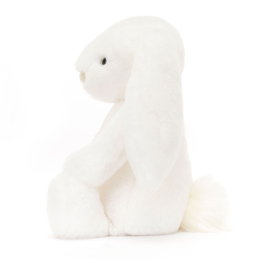 White Jellycat Bashful Luxe Bunny Luna | US-ABWZ49263