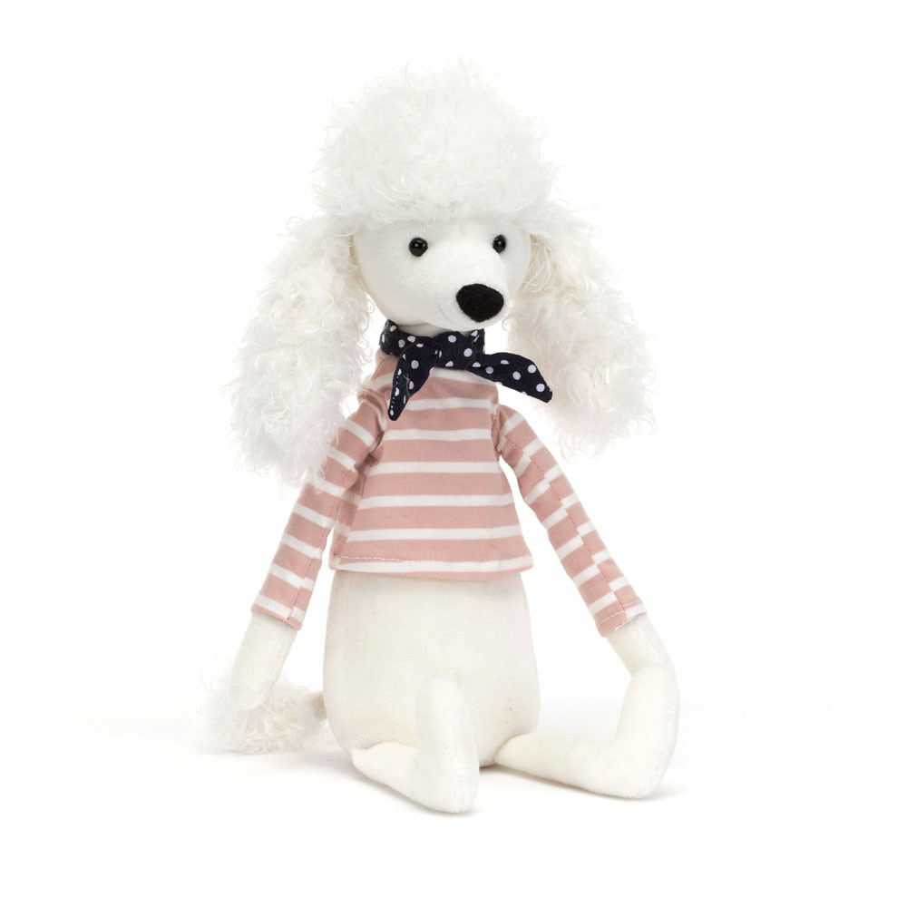 White / Beige Jellycat Beatnik Buddy Poodle | US-JZRN79081