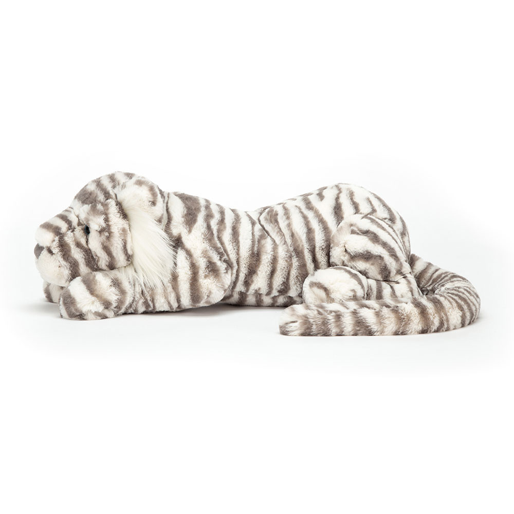 White / Grey Jellycat Sacha Snow Tiger | US-UJMQ46350