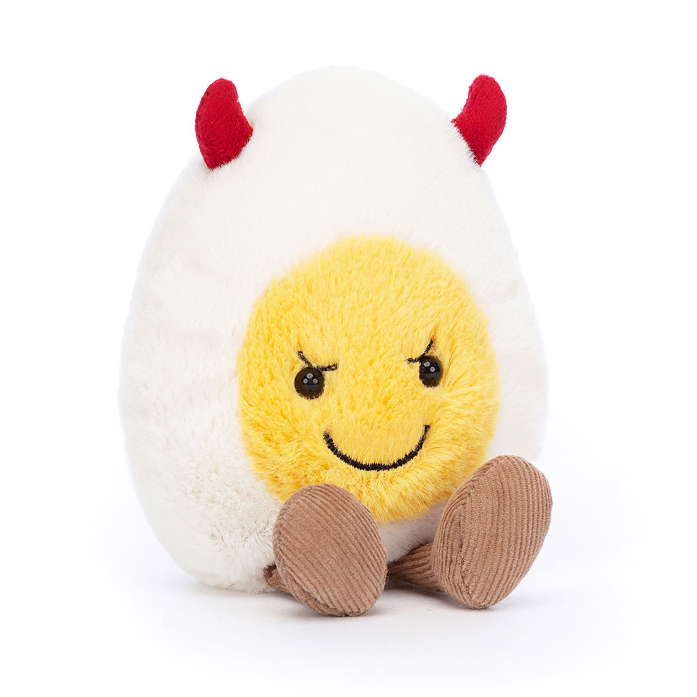 White / Yellow Jellycat Amuseables Devilled Egg | US-ISHG39624