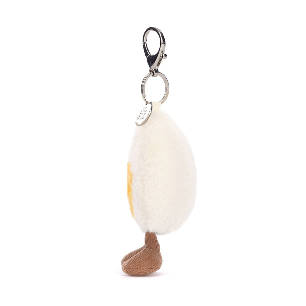 White / Yellow Jellycat Amuseables Happy Boiled Egg Bag Charm | US-FING62930