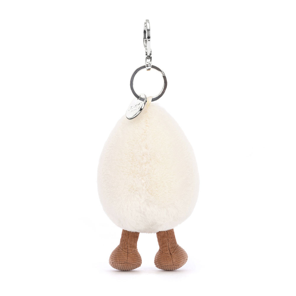 White / Yellow Jellycat Amuseables Happy Boiled Egg Bag Charm | US-FING62930