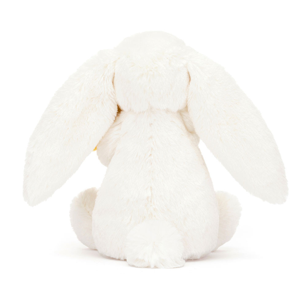 White / Yellow Jellycat Bashful Daffodil Bunny | US-HIVZ62850