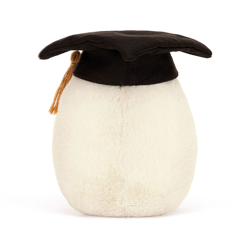 White / Yellow / Black Jellycat Amuseables Boiled Egg Graduation | US-GNME15830