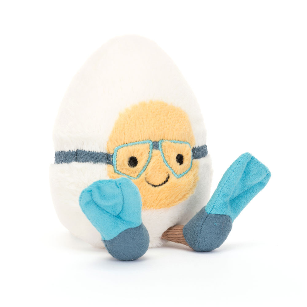 White / Yellow / Blue Jellycat Amuseables Boiled Egg Scuba | US-ELAW59873