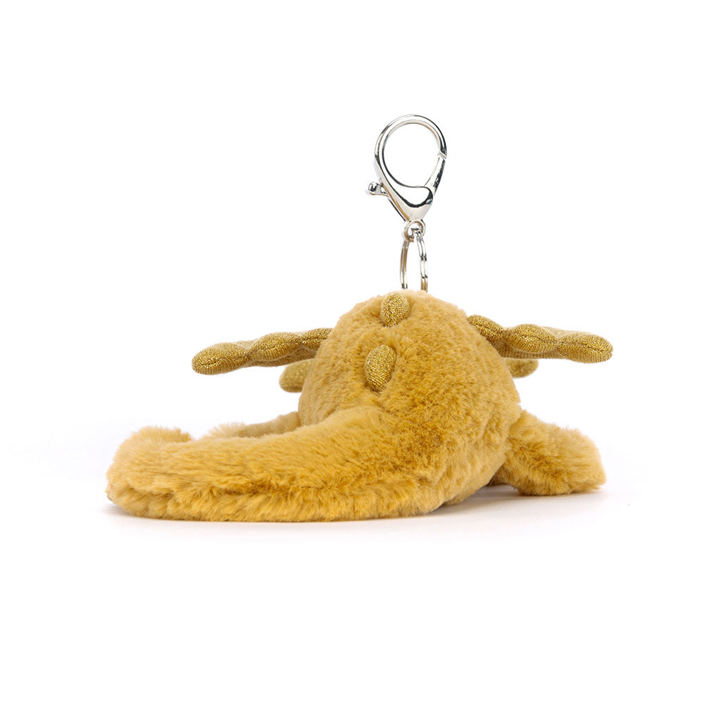 Yellow Jellycat Golden Dragon Bag Charm | US-SQBA57290