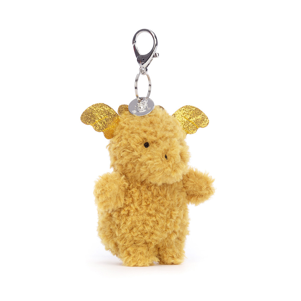 Yellow Jellycat Little Dragon Bag Charm | US-RNJX10574