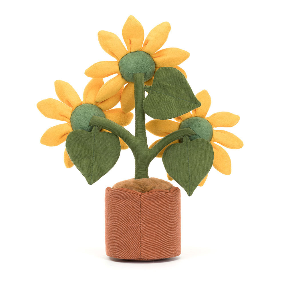 Yellow / Green / Brown Jellycat Amuseables Sunflower | US-PQUW83216