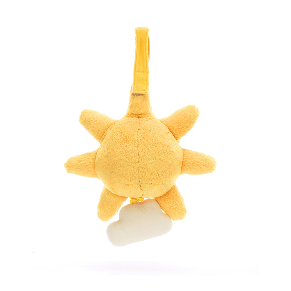 Yellow / White Jellycat Amuseables Sun Musical Pull | US-OPLU10386